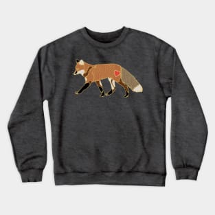 Fox Heart Red Crewneck Sweatshirt